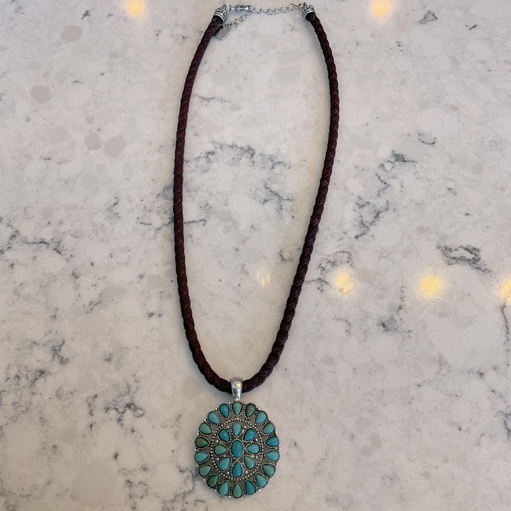 Faux Turquoise Accent Necklace